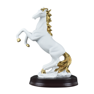 Majestic White Horse Sculpture