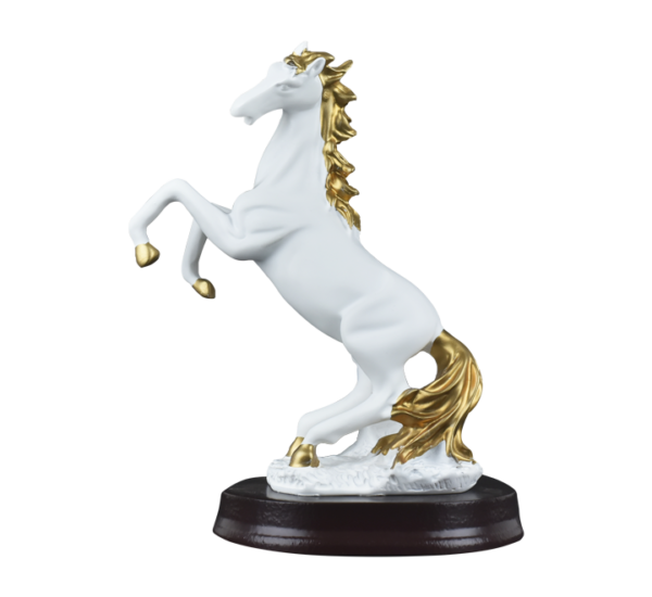 Majestic White Horse Sculpture