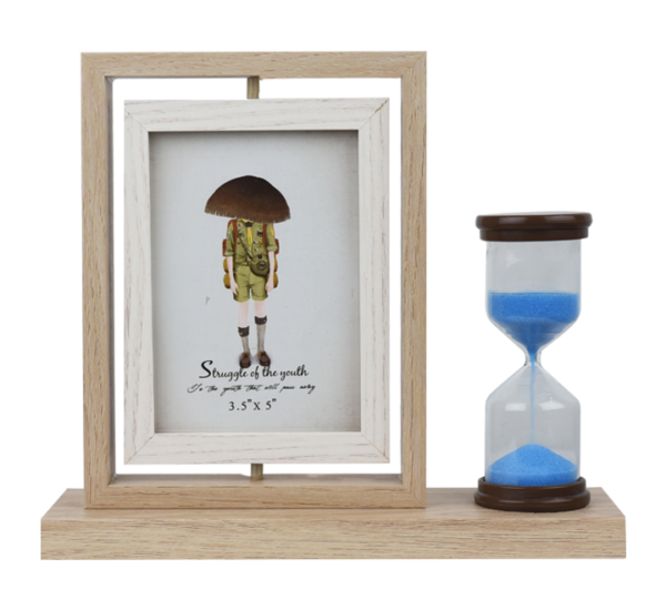Blue Hour Glass Platform Photo Frame - Image 4