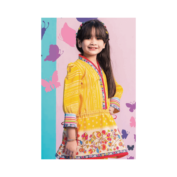Mizaj – Pineapple Unstitched Digital Printed Lawn For Girls (2-Piece)