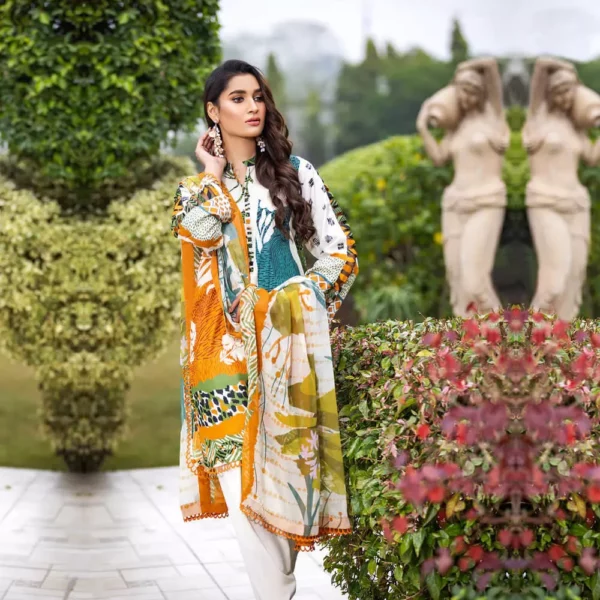 Ayrah – Multi Printed Lawn - 3 Piece Unstitched - Shirt Trouser | Chiffon Dupatta | Mayaar