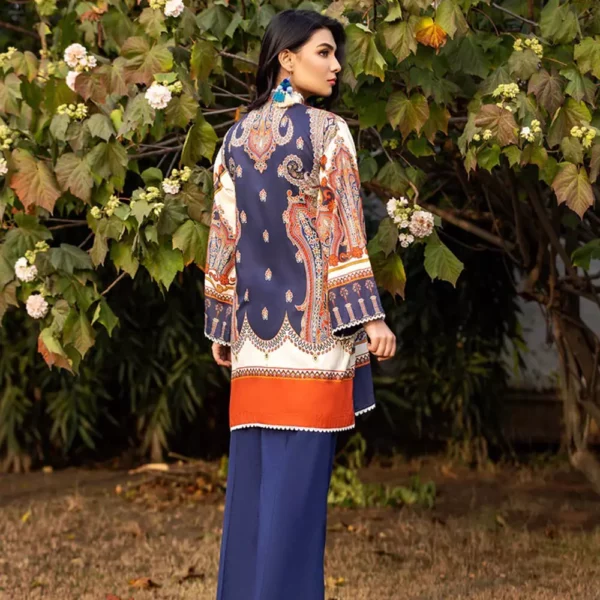 Ayrah – Daisy White Digital Printed Lawn Gown (Unstitched) - Image 2