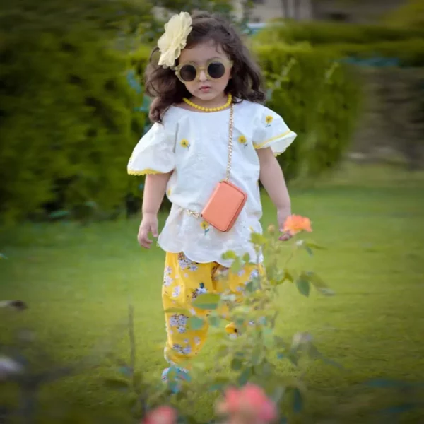 Bloon - Luxury Kids Pret Wear | Yellow Tulip Kids Dress | Mayaar