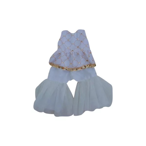 Bloon - Luxury Pret Wear for Girls | Check Embroidered Kids Sharara Dress | Mayaar