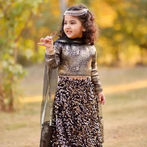 Bloon – Bella Style Banarasi Lehenga Dress (3 Pcs) - Image 3