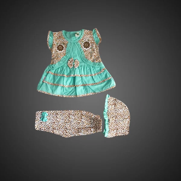 Tods N Teens – Summer Stylish Baby Girl Frock Set - Image 3