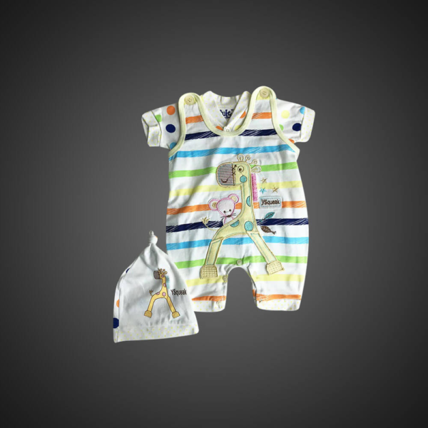 Tods N Teens – Summer Giraffe Dungarees Set - Baby Romper Set – Baby Clothing | Mayaar