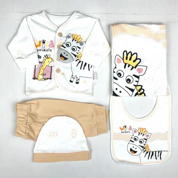 Little Wild Dress Set - 5 Pcs - Baby Dress Set | Baby Clothes Online | Mayaar